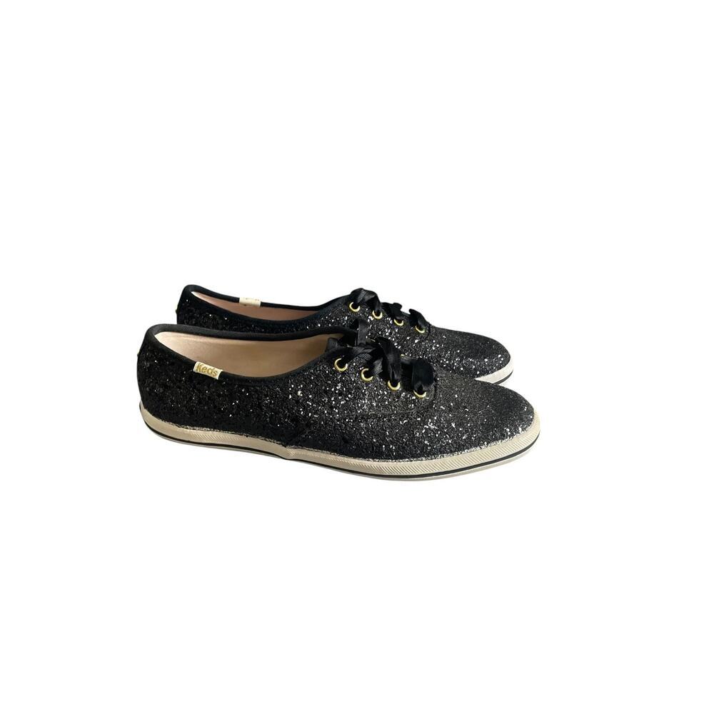 Keds x Kate Spade New York Women’s Champion Black Glitter Lace Sneakers Size-7.5